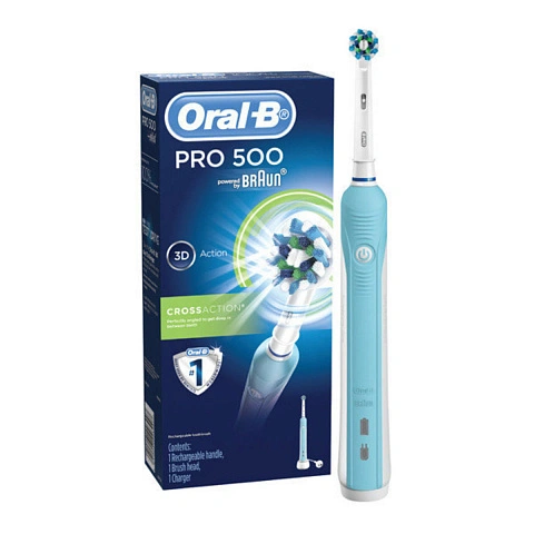 Электрическая зубная щетка Oral-B Pro 500 Cross Action D16 - изображение 1