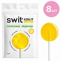 Леденец на палочке Swit Ksilit by Revyline Ананас с витамином С, 8 шт
