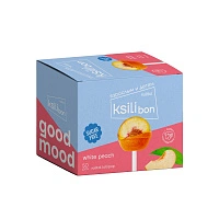 Леденец на палочке Ksilibon Lollipop Белый персик, 50 шт