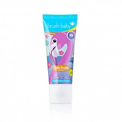 Зубная паста Brush-Baby Мультифрукт (от 3 до 6 лет), Фламинго, 50 мл