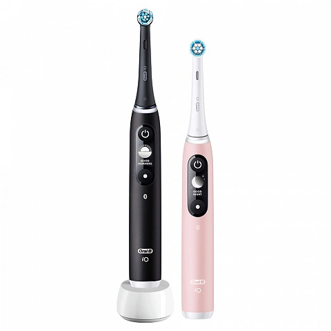 Набор из двух электрических зубных щеток Oral-B iO 6 Duo Black Lava, Pink Sand - изображение 1