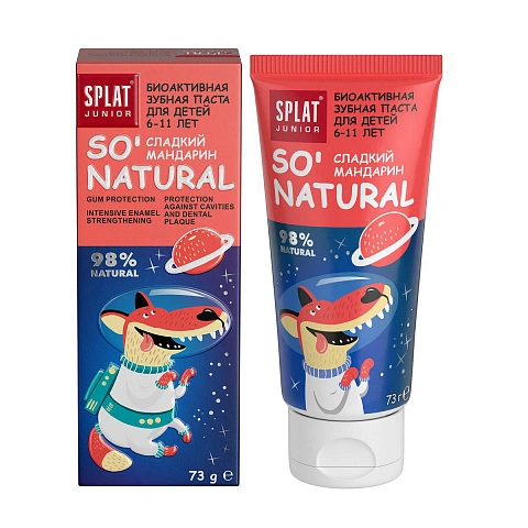 Зубная паста Splat Junior Сладкий мандарин 6-11 лет, 55 мл - изображение 1