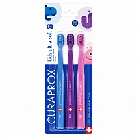 Набор детских зубных щёток CURAPROX 5500 Kids (с 4 до 12 лет), 3шт