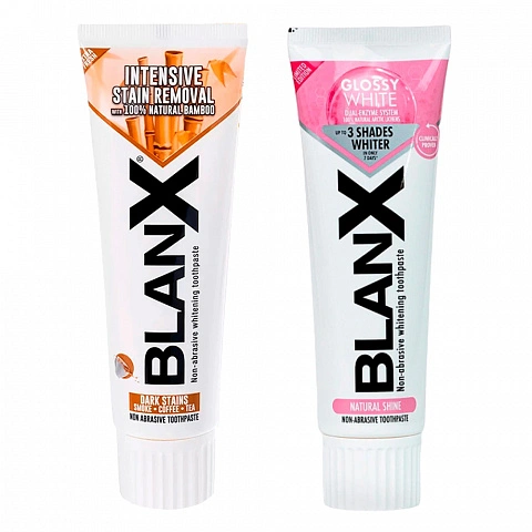 Набор из 2 паст Blanx (Intensive Stain Removal и Glossy White), 75 мл x 2 - изображение 1