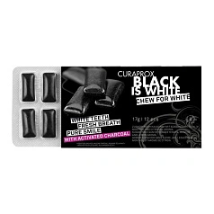 Жевательная резинка Curaprox Black is White, 12 шт