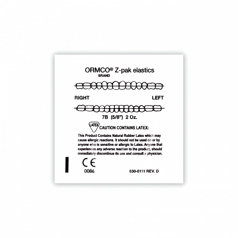 Резиновая тяга для брекетов Орел 15,9 мм, 60 гр., слабые - изображение 2