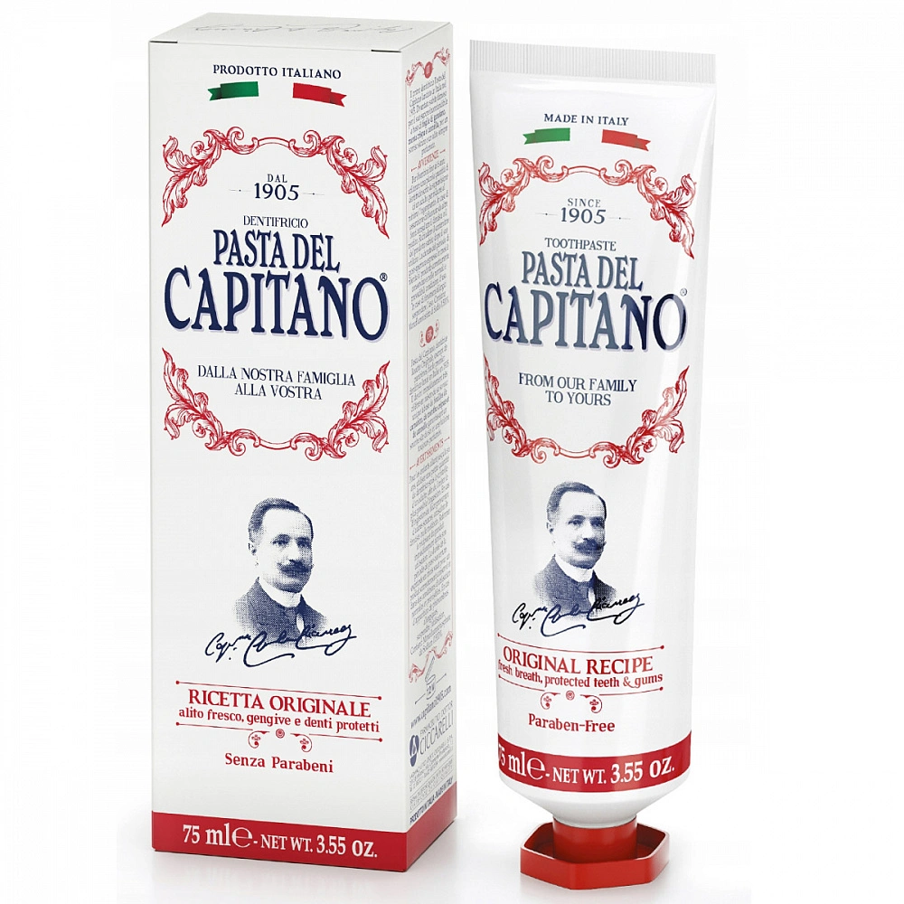 Зубная паста Pasta Del Capitano Original Recipe (оригинальный рецепт), 75  мл купить по выгодной цене