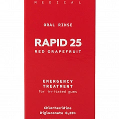 Ополаскиватель MontCarotte RAPID25 Красный грейпфрут, хлоргексидин 0,25% 100 мл