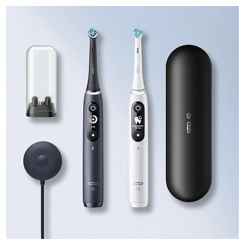 Набор из двух электрических зубных щеток Oral-B iO 7 Duo Black Onyx, White Alabaster - изображение 3