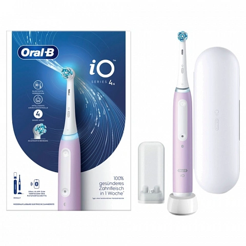 Электрическая зубная щётка Oral-B iO Series 4 iOG4.1B6.2DK Lavender + дорожный чехол - изображение 1