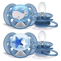 Соска-пустышка Philips AVENT Ultra Soft 6-18мес (2 шт) с рисунком SCF223/03 - изображение 2