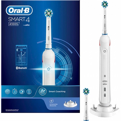Электрическая зубная щетка Oral-B Smart 4100 Sensitive White - изображение 1