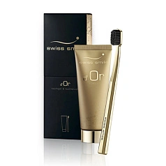 Swiss Smile D'Or Набор из золотого геля, 75 мл и позолоченной зубной щётки