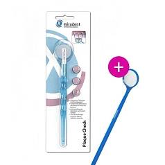 Таблетки для индикации налета miradent Plaque Check, зеркало + 3 шт.