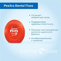 Зубная нить Pesitro Dental Expanding Floss Персик, 50м