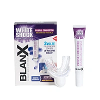 Зубной гель Blanx White Shock Purple Corrector, 20мл + LED Bite