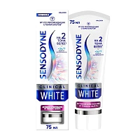 Зубная паста Sensodyne Clinical White Активное отбеливание от темного налета, 75 мл - изображение 1