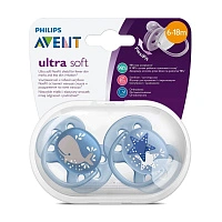 Соска-пустышка Philips AVENT Ultra Soft 6-18мес (2 шт) с рисунком SCF223/03 - изображение 5