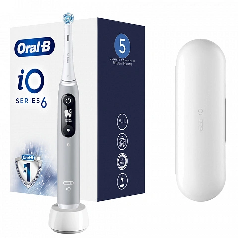 Электрическая зубная щетка Oral-B iO Series 6 Grey Opal - изображение 1