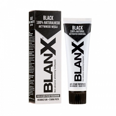 Зубная паста Blanx Black с древесным углём, 75 мл - изображение 1