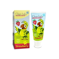 Детская зубная паста Clean Baby клубника (от 0 до 3 лет), 50 мл