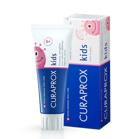 Зубная паста CURAPROX Kids 1450 ppm со вкусом арбуза (с 6 лет), 60 мл - изображение 1