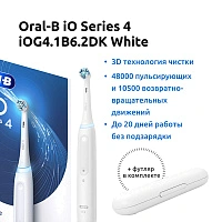 Электрическая зубная щётка Oral-B iO Series 4 iOG4.1B6.2DK White + дорожный чехол - изображение 2