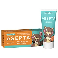 Детская зубная паста Асепта Kids со вкусом тутти-фрутти (от 4 до 8 лет), 50 мл