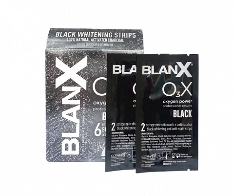 Полоски BlanX O₃X Black Whitening Strips с углем - изображение 1