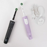 Набор из двух электрических зубных щеток Oral-B Vitality Pro X Clean (Чёрная, Лиловая) - изображение 8
