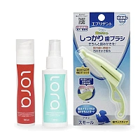 Набор из спрея и геля Lora + анатомическая щетка на палец