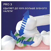 Электрическая зубная щетка Oral-B Pro 3 3000 Cross Action Blue - изображение 3