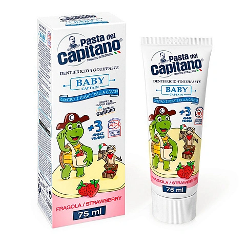 Зубная паста Pasta Del Capitano Baby со вкусом клубники (с 3  лет), 75 мл - изображение 1