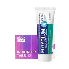 Набор из пасты Эльгидиум Junior Mild Mint + Таблетки Plack Test Indicator Tabs 12 шт.