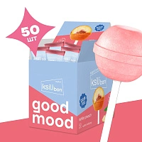 Леденец на палочке Ksilibon Lollipop Белый персик, 50 шт