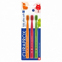 Набор детских зубных щёток CURAPROX 5500 Kids (с 4 до 12 лет), 3шт