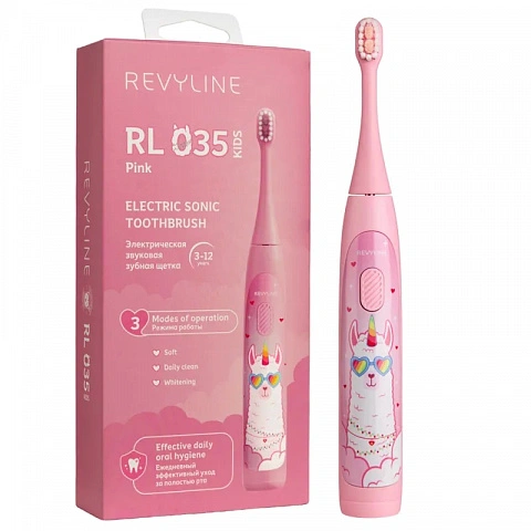 Электрическая зубная щетка Revyline RL 035 Kids (Розовая) - изображение 1