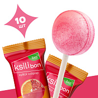 Леденец на палочке Ksilibon Bio Lollipop Гранат, Апельсин, Мята, 10 шт
