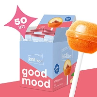 Леденец на палочке Ksilibon Lollipop Белый персик, 50 шт