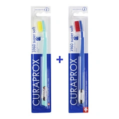 Набор из 2 щёток Curaprox 3960 Super Soft Мятная/ Синяя