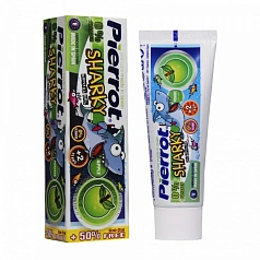 Зубная паста Pierrot Sharky с яблоком (с 2 лет), 75 мл