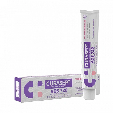 Зубная паста Curasept ADS 720 REGENERATING с гиалуроновой кислотой, хлоргексидин 0,2% 75 мл - изображение 1