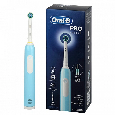 Электрическая зубная щетка Oral-B Pro 1 500/D305.513.3 CrossAction - изображение 1
