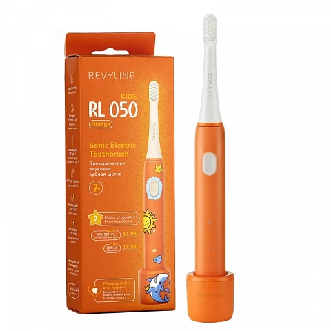 Электрическая зубная щетка Revyline RL 050 Kids, Оранжевая (7+) - изображение 1