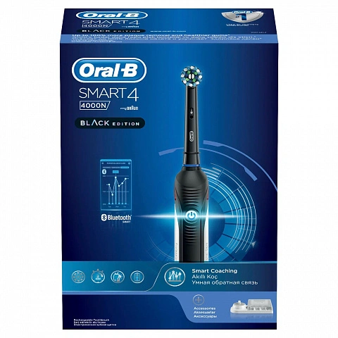 Электрическая зубная щетка Oral-B Smart 4 4000N Black edition D601.525.3 - изображение 6