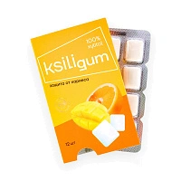 Жевательная резинка Ksilibon Gum Манго-апельсин, 12 шт.