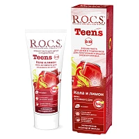Детская зубная паста R.O.C.S. Teens Кола и лимон (от 8 до 18 лет), 60 мл - изображение 1