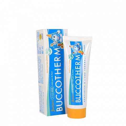 Зубная гель-паста BUCCOTHERM со вкусом персикового чая (от 7 до 12 лет), 50 мл - изображение 1