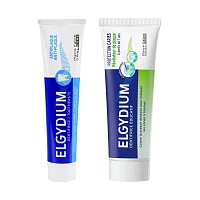 Набор из 2 зубных паст Elgydium Против зубного налета + Elgydium Plaque-disclosing для взрослых и детей