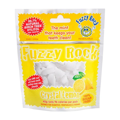 Кристаллы ксилита Fuzzy Rock, без сахара, со вкусом лимона - изображение 1